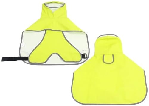 Vattentät hundregnjacka med luva, utomhussport Vattentät och vindtät hundregnjacka for små medelstora och extra stora hundar Andas Bekväm Lätt att bära och slitstark(2pcs Fluorandiol,6XL)