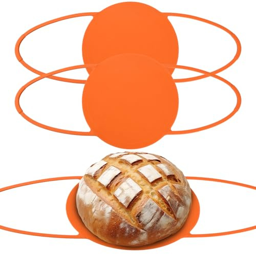2PCS Silicone Bread Sling for Dutch Oven, Reusable Dough Drop Baking Mat, Sling Baking Mats Non Stick Silicone, Bread Baking Mat with Long Handles, for Transferring Sourdough, Baking Sling