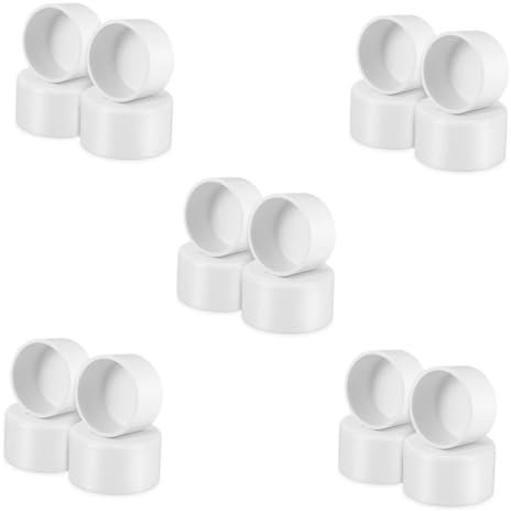 PRETYZOOM 5 Sätze Sprinkler-endstopfen Rohre Ende Grau Kappe Rohrabdeckungen Für Außen Runden Quadratische Stecker Buchse Fit Pvc Weiß 4 Stücke * 5