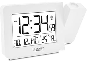 La Crosse Technology - WT522 Funkwecker mit Projektion, Uhr, Uhren, Weiß