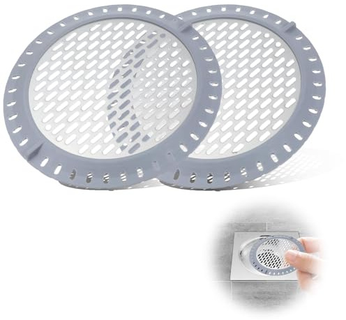 2 Stück Abflusssieb Edelstahl, Haarfänger Abfluss Dusche Runde Duschsieb Abfluss Haare, Abflusssieb Dusche Groß für Badezimmer Badewanne, 12.7cm