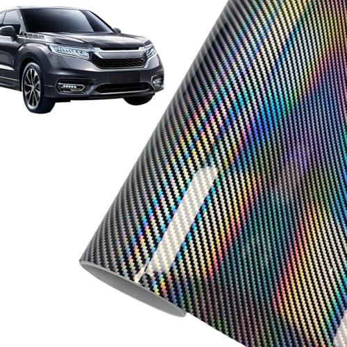Lámina De Fibra De Carbono para Coches Automóviles Pet | Película Protectora para Calcomanías De Vehículos,Personalización de Interiores Moderna Decoración Estética Atractiva Visual