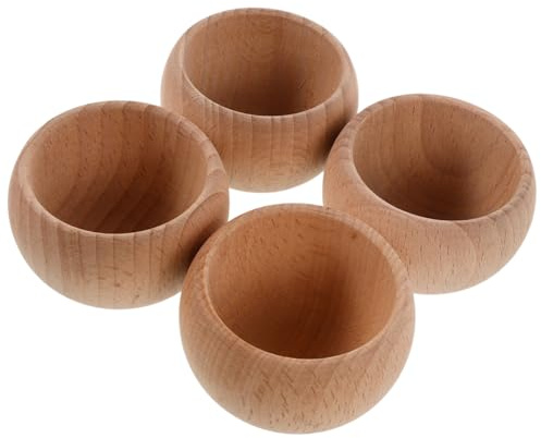 ULDIGI Base Japonesa de Madera para Alfileteros, Cuenco Decorativo sin Terminar, Estable y Fácil de Modificar, Adecuado para Ganchillo y Manualidades, 4 Piezas