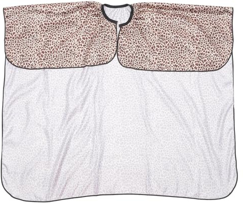 NOLITOY Parrucchiere Leopardata Professionale con Gancio Mantello Taglio Capelli Unisex per Salone e Uso Domestico Tessuto Morbido e Compatto Antiodore Copertura Protettiva per Barbiere