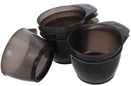 DECOMELODY Juego De 6 Cuencos Para Teñir Cabello Plástico Apilables, Recipientes Para Mezclar Tintes, Herramientas Para Peluquería y Uso Doméstico, Accesorios Para Coloración Profesional