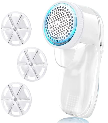 Lint Remover Fabric Shaver, Bobble Remover for Clothes Lint Remover Debobbler Clothes Shaver 2-In-1 Lint Roller Wool Defuzzer Fluff Remover Quick and Effective (3 Blades Included)