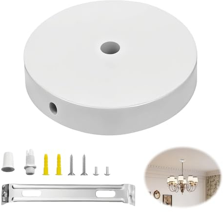 1PCS Robuste Deckenbaldachin Weiß Für Abdeckung Lampenanschluss Decke | Abdeckung Lampenanschluss Decke Runde Deckenrosette Lampenbaldachin Kronleuchter ideal Für Bars Schlafzimmer Wohnungen Hotels