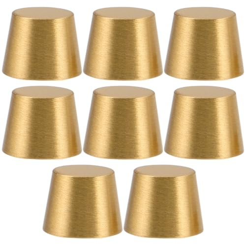 SHINEOFI Lot De 8 Pieds De Plateau en Laiton Patins Coniques pour Planche À Découper Boîte À Bijoux Et Présentoir Accessoires De Rehausse pour Meuble Et Bureau