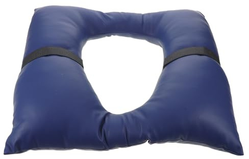 MUCKLILY Rialzo Wc Imbottito Blu con Cuscino Spesso in Spugna ad Alta Densità, Sedile Rialzato per Anziani Compatibile con Wc Standard, Supporto Ergonomico per Facilitare Seduta e Alzata