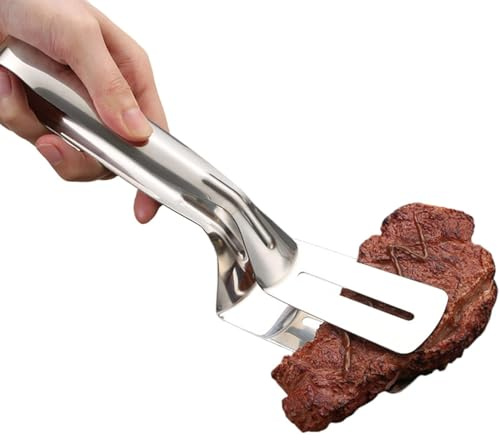 Tenacillas Para Parrilla De Acero Inoxidable Paleta Antiadherente Robusta