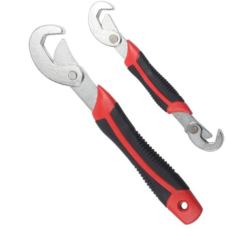 Spacnana Llave Multifuncional, Herramienta Ajustable de Acero de Aleación para Reparación de Plomería y Grifos, Incluye Llaves Grandes y Pequeñas, Perfecta para Reparaciones del Hogar