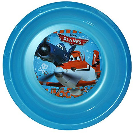 alles-meine.de GmbH Suppenteller/Suppenschüssel/Müslischale - Kinderteller Planes Flugzeuge - aus Kunststoff/Plastikteller Plastik - Geschirr für Kinder - Flugzeug Jung..