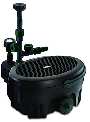 Blagdon Inpond 6-in-1 9000 Easy Care Clean Pond Solution, 49.5w Pond Pump & Filter with UV Clarifier for Algae Control and Clear Water, LED Light, 4 Fountain Heads, for Ponds Up to 9,000L, Green