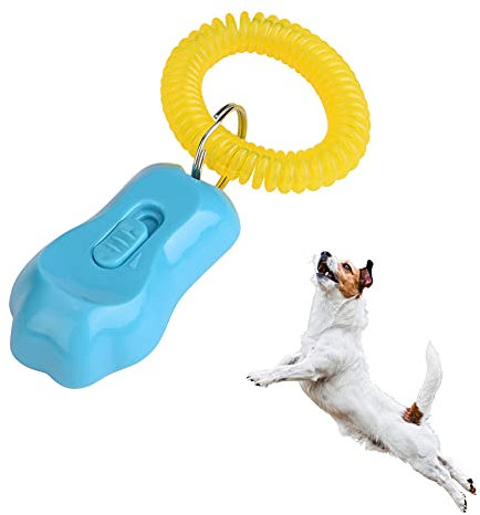 Hunde Klicker Finger Clicker Pet Training Clicker Einstellbar Hundetraining Clicker Hund Tranining Spielzeug für Hunde Katzen Pferde (Himmelblau)