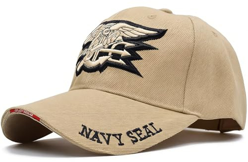 GAOXUQIANG Män US MARINBLÅ Baseballkeps Marinblå Tätningar Keps Taktisk Armé Keps Lastbilsförare Gorras Snapback Hatt för vuxna, Khaki, L