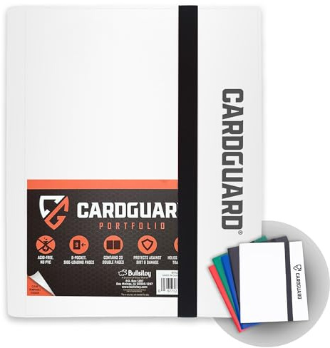 CardGuard Trading Card Binder Pro-Folio – 9 Pocket Binder - Side-Loading Album, Durable & Acid-Free Storage for Pokémon, YuGiOh, MTG, TCG, Game & Sports Cards, White