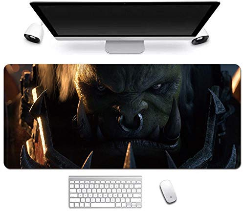 ITBT Mauspad World of Warcraft XXL Gaming Mauspad, 900x400mm Anime Mousepad, Höchstmaß an Präzision, extra stark vernähter Rand, gummierte Unterseite, Desktop Computer, P