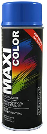 Maxi Color NEW QUALITY Sprühlack Lackspray Glanz 400ml Universelle spray Nitro-zellulose Farbe Sprühlack schnell trocknender Sprühfarbe (RAL 5015 Himmelblau glänzend)
