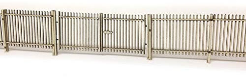 Scale Model Scenery LX017-OO Laser Cut 2m Palisade Security Fencing & Gates For OO Scale Model Railway Layouts & 1:76 Diecast Dioramas