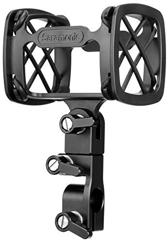 Saramonic Universal Shock Mount for Audio Recorders and Microphones with Isolating Suspension System to Attach to Cameras, Boom Poles, Stands and More (SR-SMC20), Rod Shock Mount 15-31mm