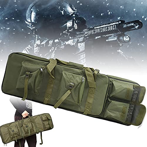 GGMWDSN Gewehrtasche, Transportkoffer für Schusswaffen Im Freien, Staubabweisend, Lange Waffentasche, Tasche für JagdschießEn, ErhäLtlich In 3947,Green-100cm
