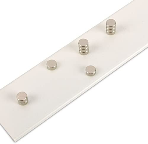 magnets4you - Magnetleiste aus Stahlblech zum Anschrauben | 800x35mm | Weiß | inkl. Schrauben & 10 starker Magnete | Haftgrund für alle Magnete