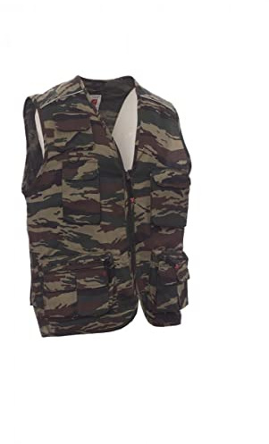 NSTF Gilet Uomo Caccia e Pesca Con Cacciatora Posteriore Militare Mimetico Multitasche S M L XL XXL XXXL (XL)