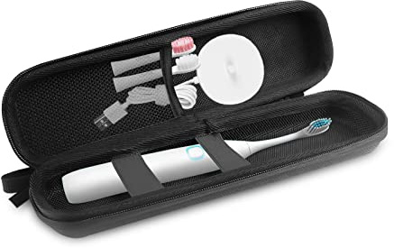 Gvolatee Reiseetui Zahnbürste Elektrische für Braun/Sonicare Electric Toothbrush mit Zubehör Aufbewahrung, Tragbare Hartschalen Reise-etui Schwarze