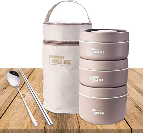 Fowybe Contenitori per Il Pranzo isolati | Pranzo al Sacco coibentato impilabile,Contenitori Termici per Il Pranzo per Alimenti Caldi Bambini Adulti, Contenitore Termico Sottovuoto in Acciaio Inox