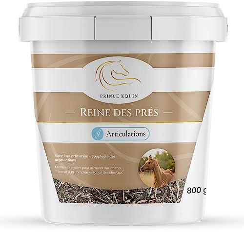 Prince Equin - Reine des PRÉS - Complément nutritionnel Cheval - Seau 800 g - Confort articulaire - Locomotion Difficile Cheval - Marque Française