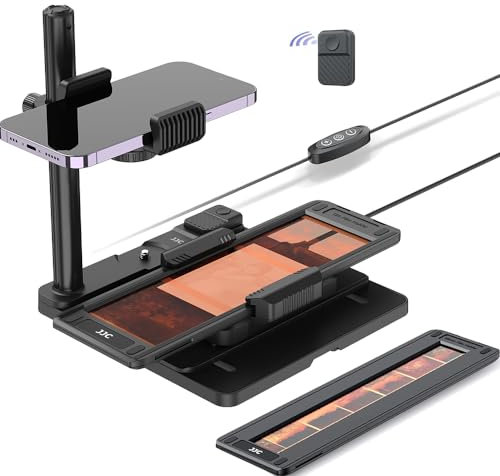 JJC Mobiles Negative Digitalisieren Set mit Diascanner Dimmbar LED Pad – Film Digitalisier Konvertieren 35 mm/120 Negative Dia Filme in Sigitales Filme Scanner