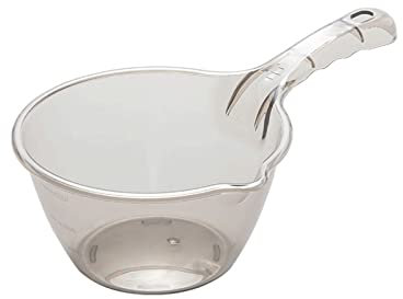 Louche en acier Maison cuisine épaissie de cuillère en plastique à la cuillère à eau Cuillère de cuisson et de service pour la soupe (Color : Gris)