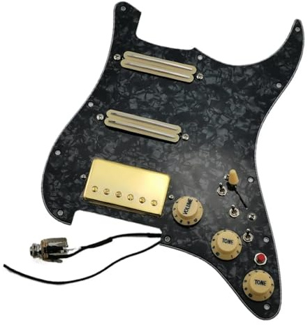 Schlagbrett-Tonabnehmer Gitarren-Tonabnehmer, Humbucker-Tonabnehmer, Vorverdrahtete Schlagbrett-Tonabnehmer, Gitarren-Kabelbaum, Mini-Single-Cut-Gold-Set