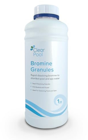 ClearPool Bromine Granules 1kg - Suitable for Hot Tub, Spa and Swimming Pool Water Treatment