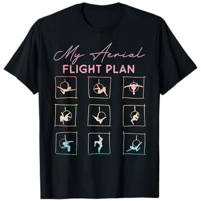 Lustige Aerial Yoga Geschenke, Aerial Hoop Flugplan, Lyra Ring T-Shirt