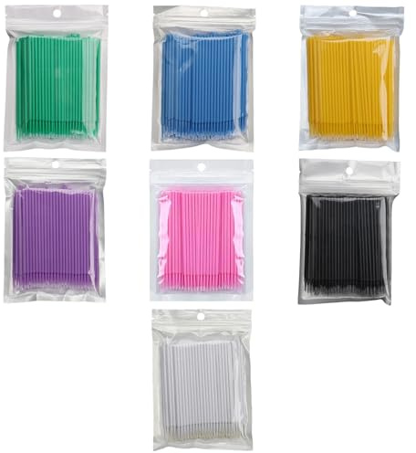 BOULTON Micro Brushes – Pack of 100 – Disposable Micropore Brushes Microbrushes – Micro Applicator Brush Makeup Brush Makeup Applicators for Cleaning Eyelash Extensions (Pink)
