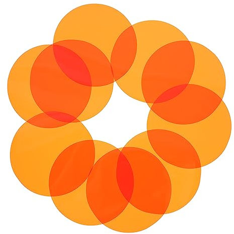 Veemoon 10 Pièces Film au Coucher du Soleil Filtre de lumière Rond gels colorés pour lumières Film Couleur filtres pour Flash Pente Feuille de lumière Filtre de Couleur Appareil Photo