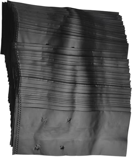 Daaxing Lot de 100 sacs de pépinière en plastique pour la culture de fruits, légumes, plantes, fleurs, sacs de culture épais avec trous respirants (17 x 25 cm)