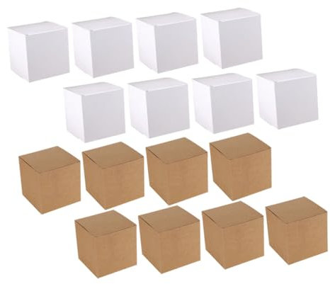 BCOATH 20stücke Braune Geschenkboxen Aus Kraftpapier Quadratische Papierboxen Zum Zusammenbauen Recycelbar Und Umweltfreundlich Für Partys Und Feiertage