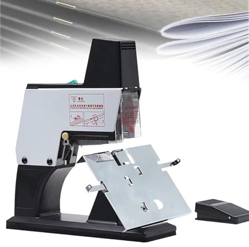 DPLXQPP Máquina Encuadernación Automática,Grapadora Escritorio Eléctrica A3 con Protección contra Atascos,Grapadora Cuadernillo Puntada Plana,Máquina Encuadernación Plana Libro,110V