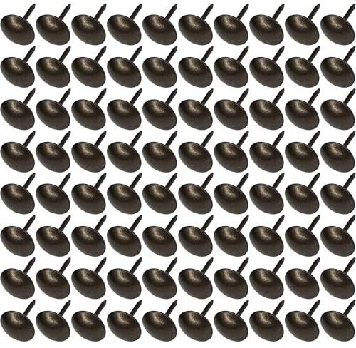 cyclingcolors 100x clavos tachuelas para tapicería 11mm marrón decoración sofá sillón cama silla renovación, acabado bronce