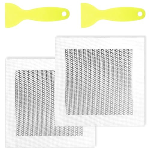 2 Pcs Wall Repair Patch, 6'' by 6'' Self Adhesive Plasterboard Fibreglass Mesh Wall Patches Plaster Repair Kit Wall Hole Filler Patch, Drywall Repair Kit for Cover Cracks Fixing Graffiti Peeling