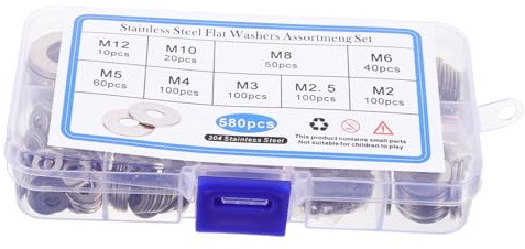 OSOLADY Joints En Acier Inoxydable De Précision Rondelles De Blocage 1/4 Joints À Ressort Kit De Fixations Métalliques Pour Machines