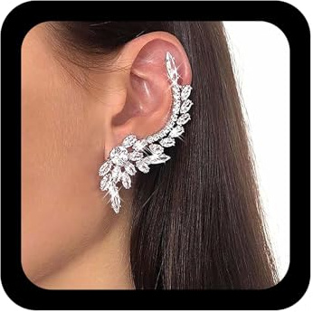 Inilbran Boucles D'oreilles Boho Avec Strass Boucles D'oreilles Vintage Cristal Grimpant Boucles D'oreilles Cristal Mariage Boucles D'oreilles Mariage Pour Femmes