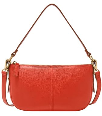 FOSSIL Jolie Umhängetasche für Damen, Leder, Rot