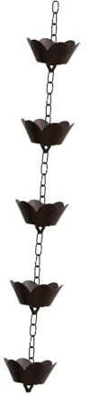 TOYANDONA 1m Dachrinnen Kette Garten Regenketten Metall Regenkette Wasserspiel Für Dachrinne Garten Accessoire