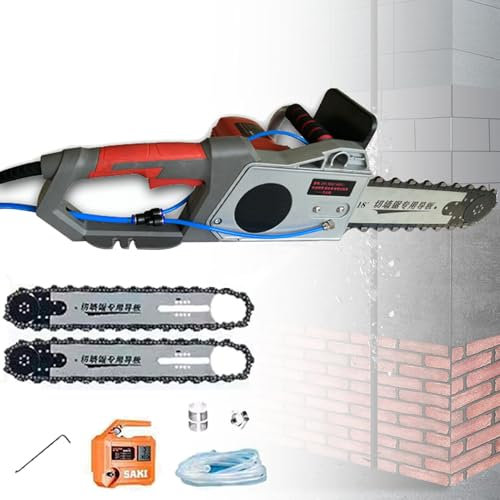SHENGSHIYU Motoseghe Elettriche con Filo,velocità Regolabile,5800W Elettrosega con 2 Catena,2 Guida Catena,Elettrosega Elettrica per Muro in Cemento,Muro in Mattoni Rossi,Mattone Forato