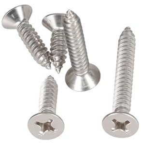 CLENEA Schraube Selbstschneidende Schrauben Edelstahl Flachkopf Senkkopfschraube(4mm,M4)