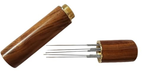 Whakano WDT Tool, Espresso Coffee Stirrer Tool, Coffee Distributor Tool with Metal Stand with 5 Fine Needles, Coffee Tamper Espresso Needle, Coffee Accessories, Gifts for Barista, B