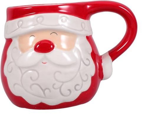 LABRIMP Taza Vintage De Papá Noel Navideña Cerámica Decorativa Para Hogar y Oficina